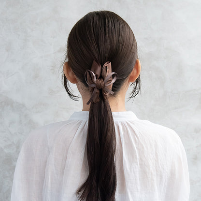 ヘアクリップ レイヤード リボン ストライプ バンスクリップ