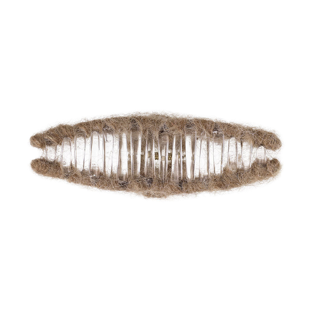ヘアクリップ 毛糸 ふわふわ ロール バンスクリップ