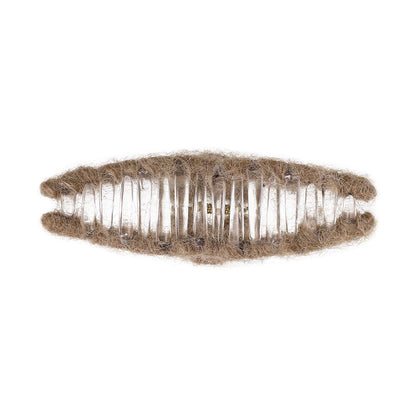 ヘアクリップ 毛糸 ふわふわ ロール バンスクリップ