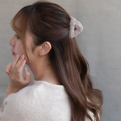 ヘアクリップ 三角形 エコファー メタル バンスクリップ