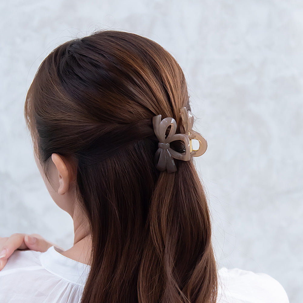 ヘアクリップ リボン バンスクリップ