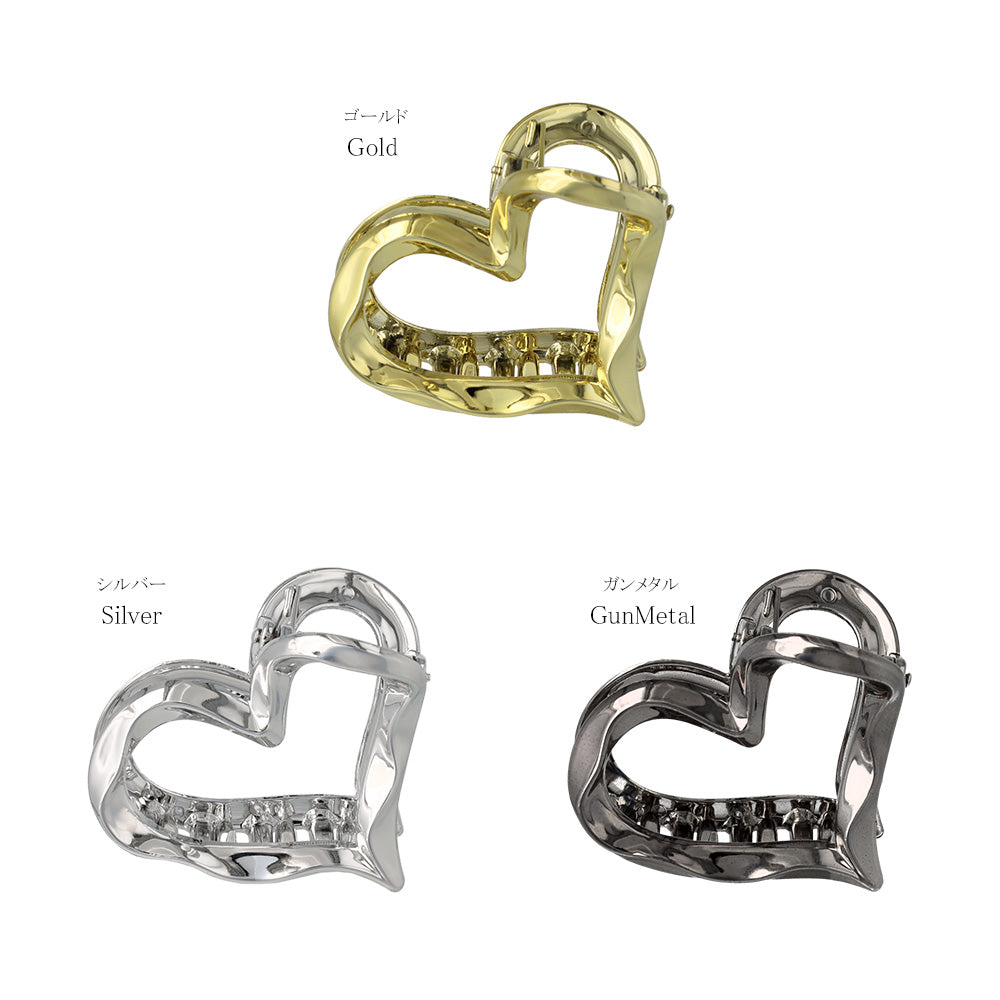 ヘアクリップ メタルカラー ハート バンスクリップ – OSEWAYA