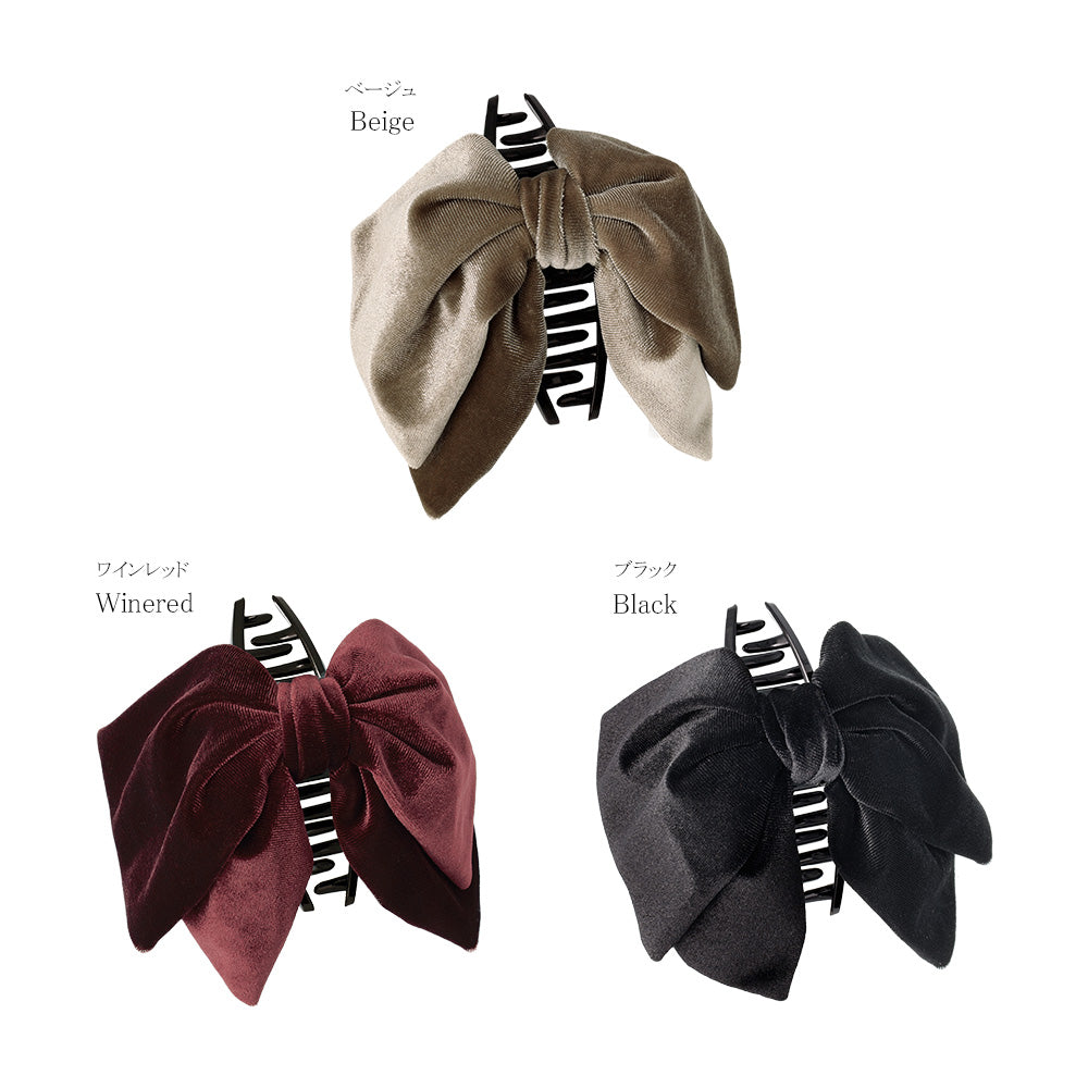 ヘアクリップ ベロア リボン バンスクリップ – OSEWAYAオンラインストア