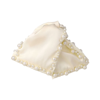 ヘアクリップ リボン パール バンスクリップ