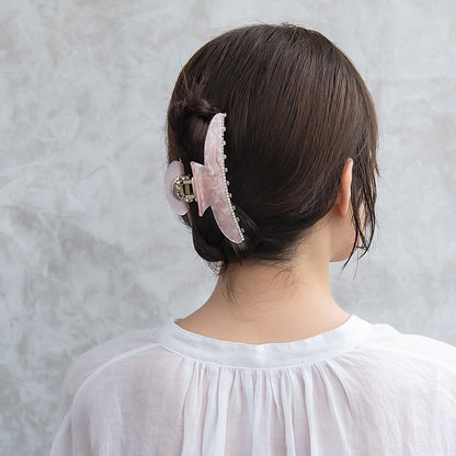 ヘアクリップ マーブル バンスクリップ