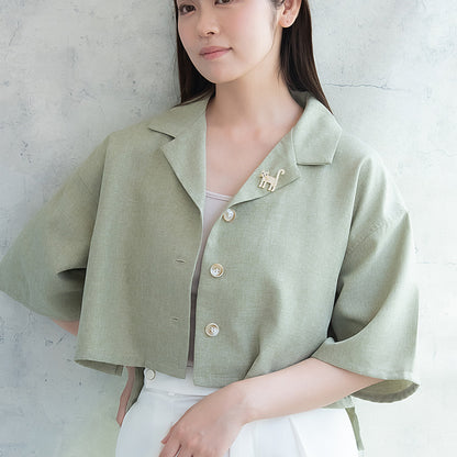 ブローチ メタル キュービックジルコニア パール ネコ ピンタイプ