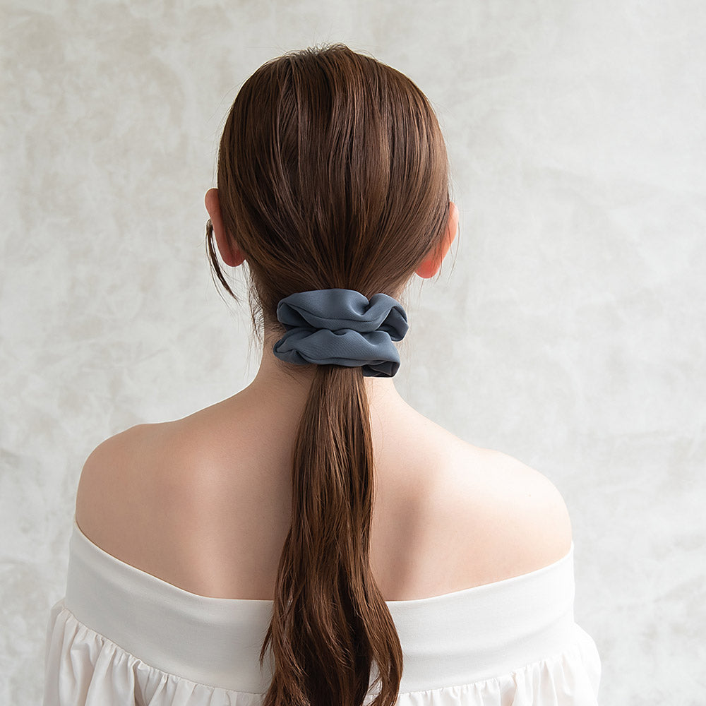 シュシュ ベーシック カラー 無地 100mm ヘアゴム ヘアポニー
