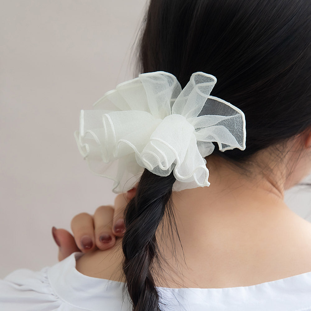 NSKY様 ハーフ ふわふわ☆シュシュ☆じゃらじゃら ビーズ ヘアゴム NSKY様 ハーフ ふわふわ☆シュシュ☆じゃらじゃら ビーズ