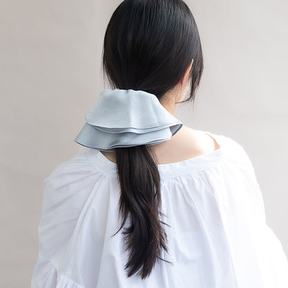 シュシュ ビッグ ボリューム フレア ヘアゴム ヘアポニー