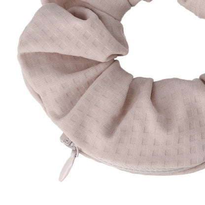 シュシュ chouchou pouch ファスナー ポーチ付き チェック柄 くすみパステル カラー