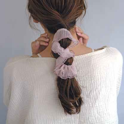 シュシュ Candy Chouchou ロング シアー チュール フリル プリーツ