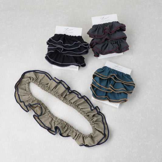 シュシュ Candy Chouchou ロング バイカラー フリル