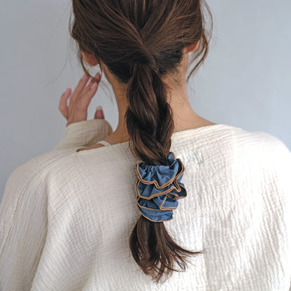 シュシュ Candy Chouchou ロング バイカラー フリル