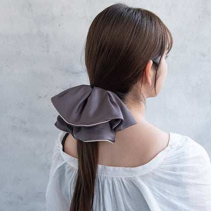 シュシュ ビッグ ボリューム バイカラー