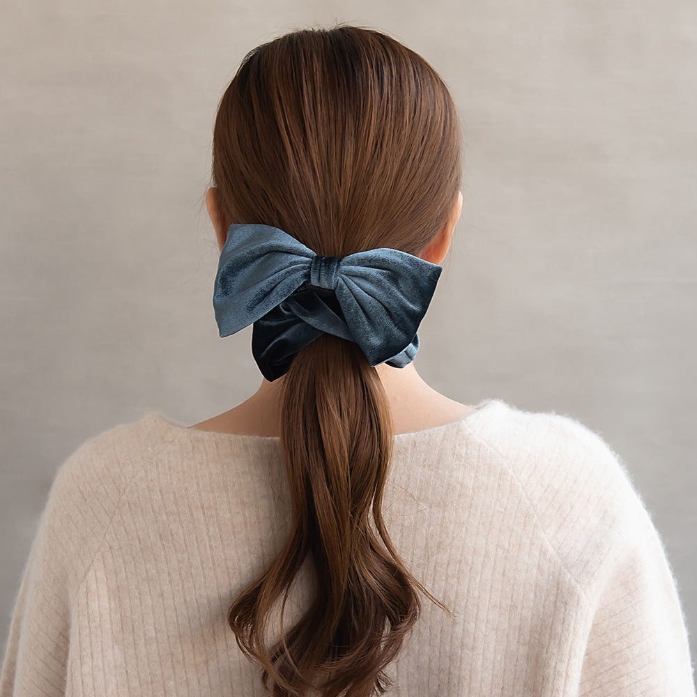 シュシュ ベロア リボン ビッグ