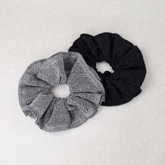 シュシュ ラメ フリル ボリューム ビッグ