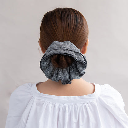 シュシュ ラメ フリル ボリューム ビッグ