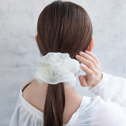 シュシュ シアー ビッグ ボリューム カラー