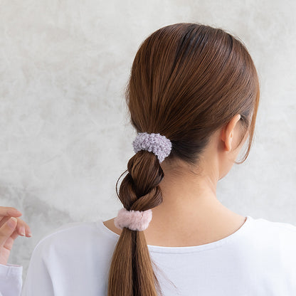 シュシュ エコファー ボア カラー 2個セット