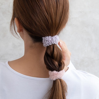 シュシュ エコファー ボア カラー 2個セット