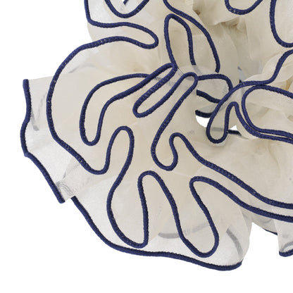 シュシュ シアー ボリューム バイカラーパイピング メロウ加工