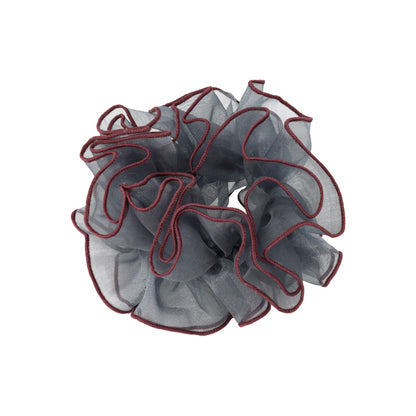 シュシュ シアー ボリューム バイカラーパイピング メロウ加工