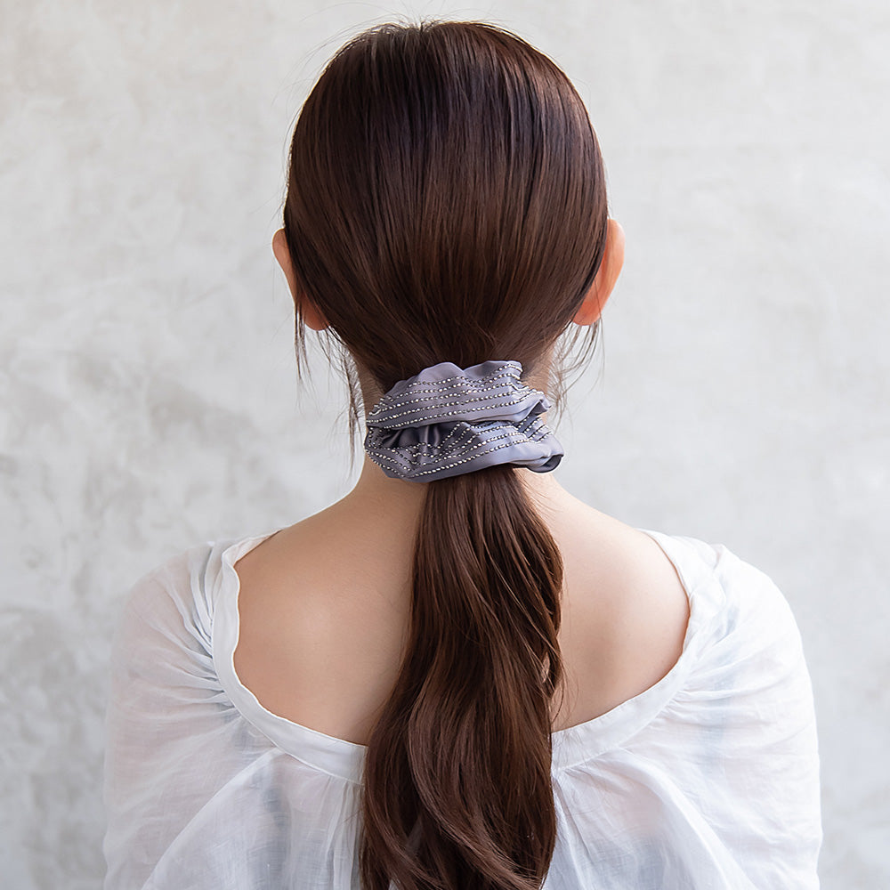 シュシュ 5ラインストーン シック