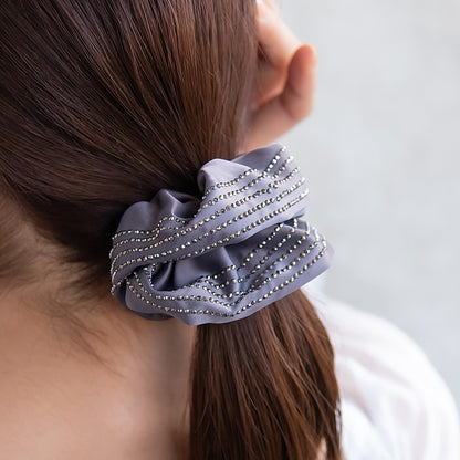 シュシュ 5ラインストーン シック