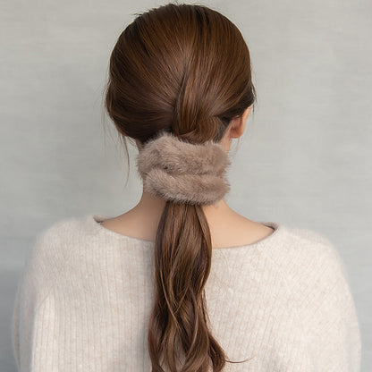 シュシュ フェイクファー