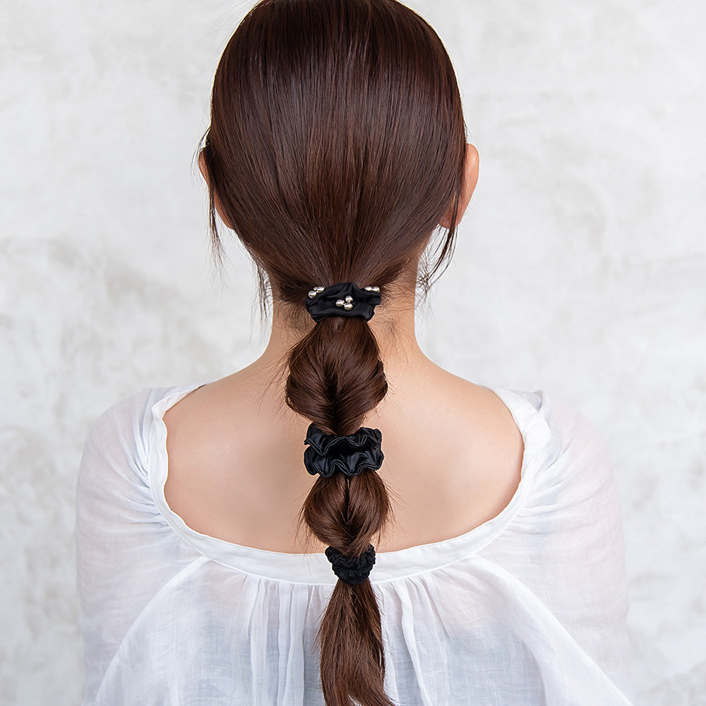 シュシュ ブラック 3個セット