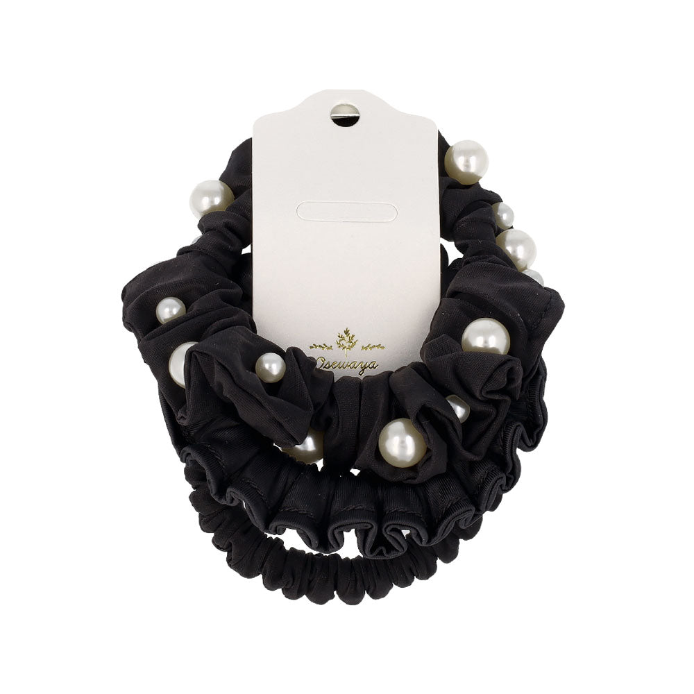 シュシュ ブラック パール 3個セット – OSEWAYAオンラインストア