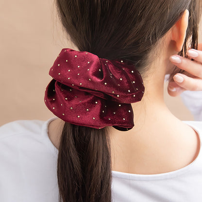 シュシュ ベロア ドット