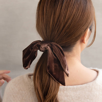 シュシュ ベロア リボン