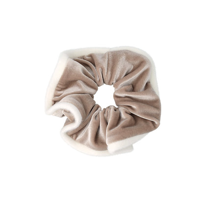 シュシュ ベロア アクセント フェイクファー