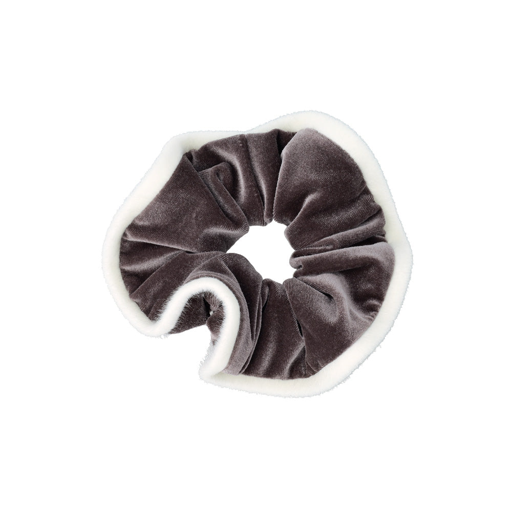 シュシュ ベロア アクセント フェイクファー