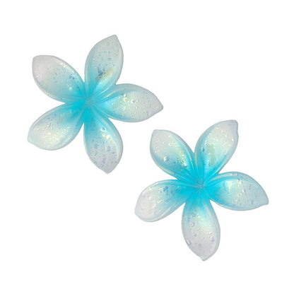 ヘアクリップ mini clip プルメリア フラワー 花 カラー 2個セット ミニクリップ サイドクリップ
