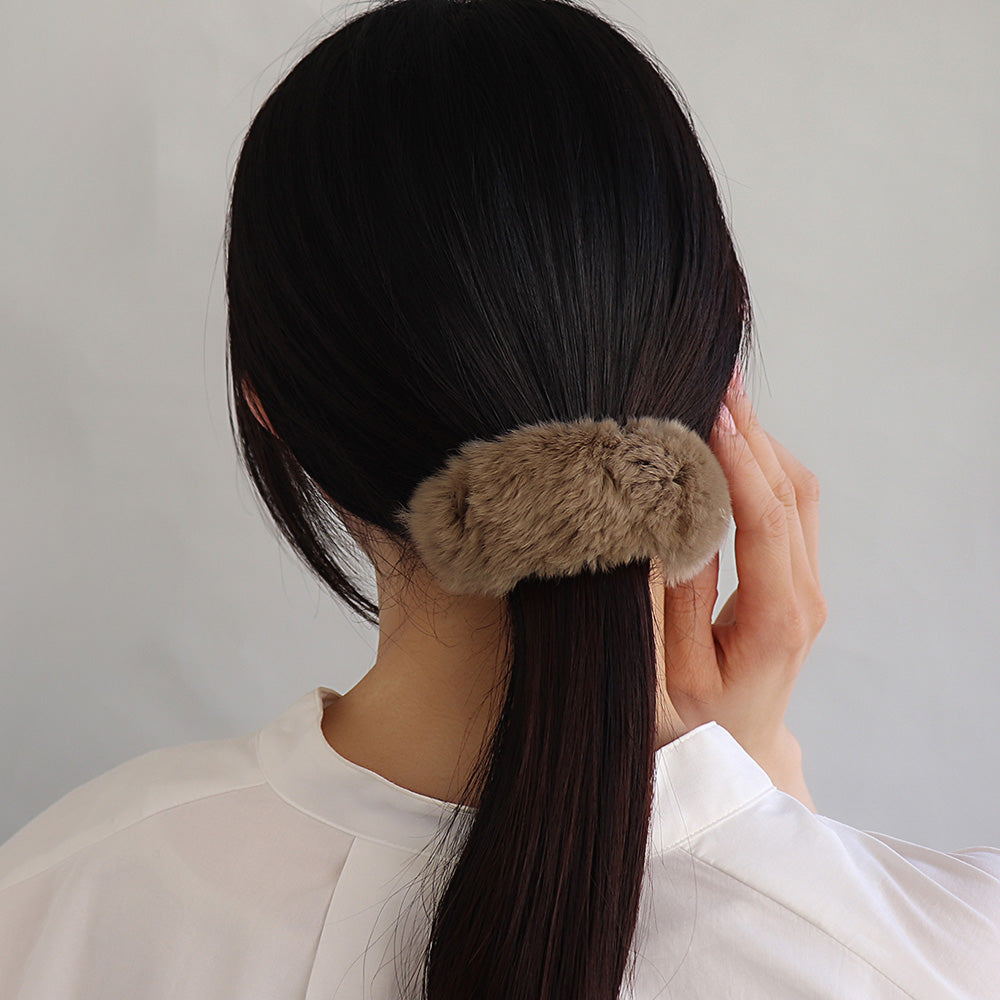 ヘアクリップ ファー アーチクリップ