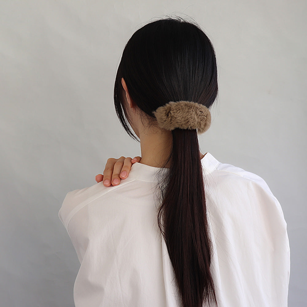 ヘアクリップ ファー アーチクリップ