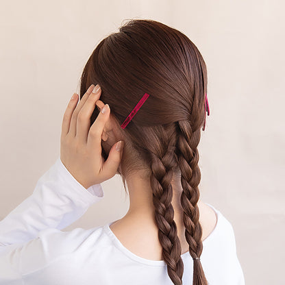 ヘアクリップ ベロア 3個セット