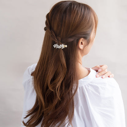 ヘアクリップ ストーン パール バタフライ