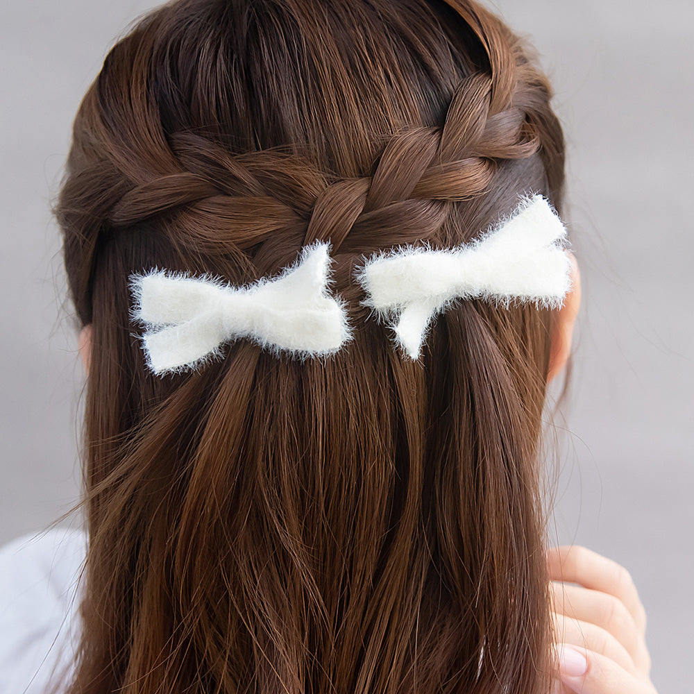 ヘアクリップ ファー リボン 2個セット – OSEWAYAオンラインストア