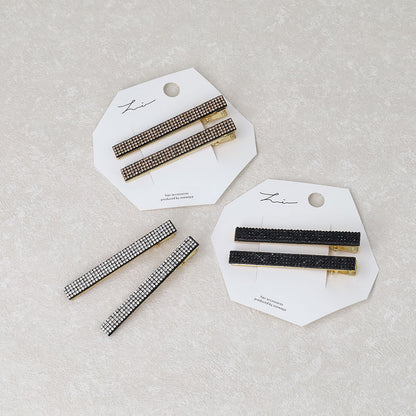 ヘアクリップ ストーン 2個セット