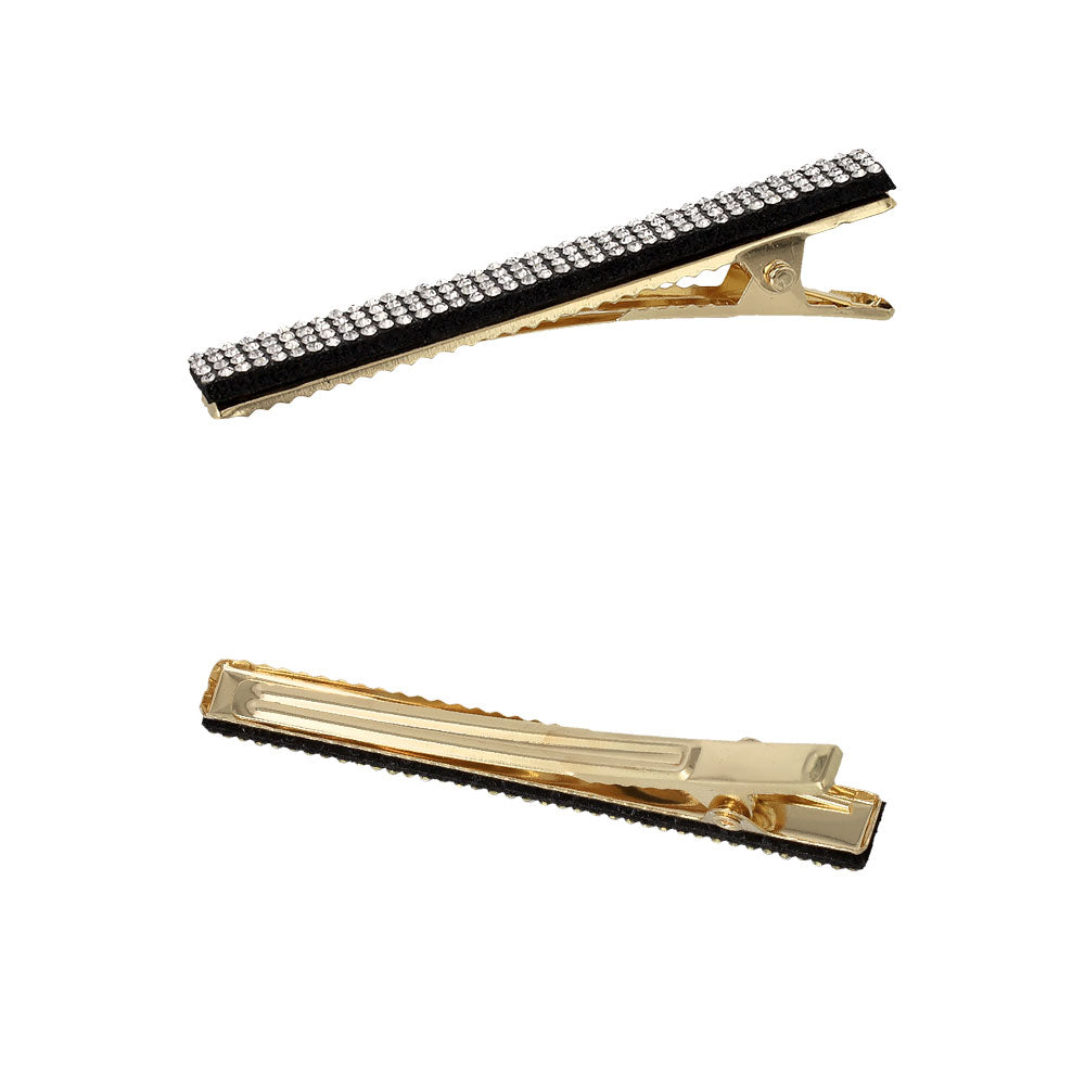 ヘアクリップ ストーン 2個セット