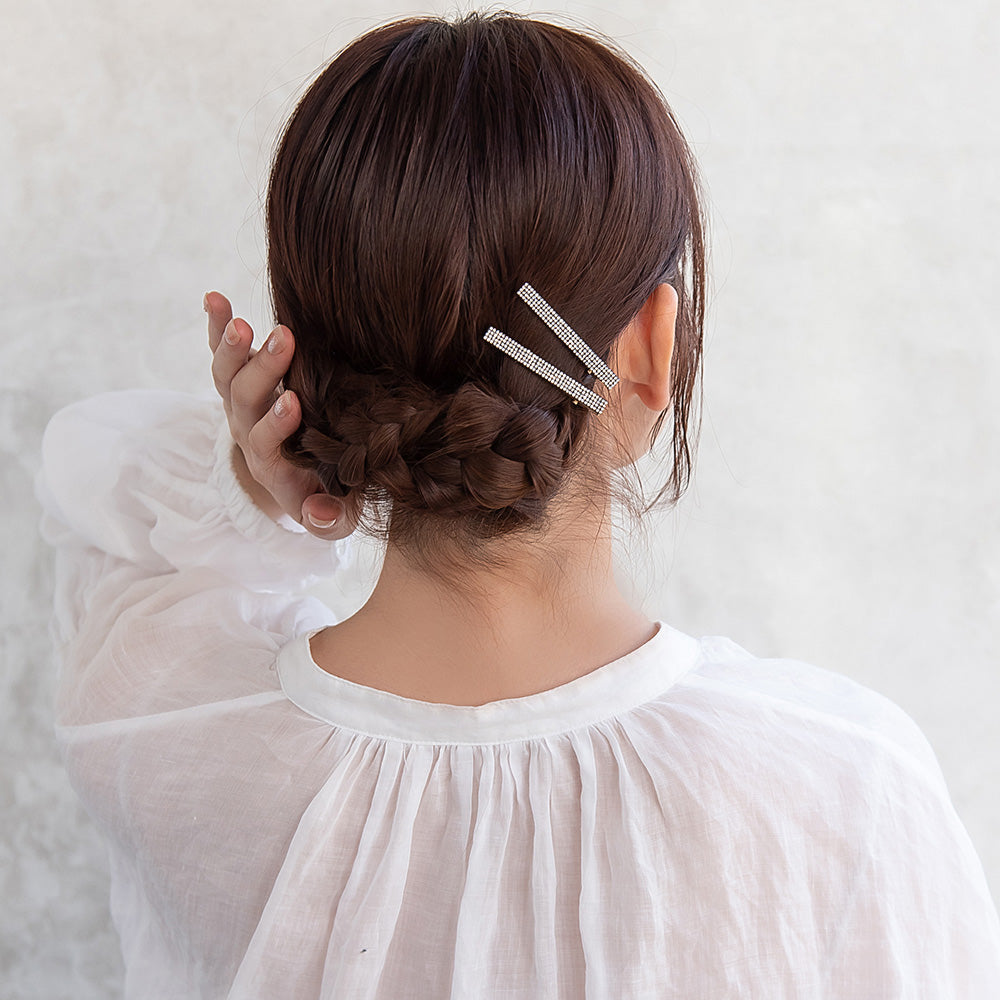 ヘアクリップ ストーン 2個セット