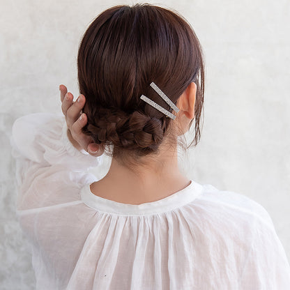 ヘアクリップ ストーン 2個セット