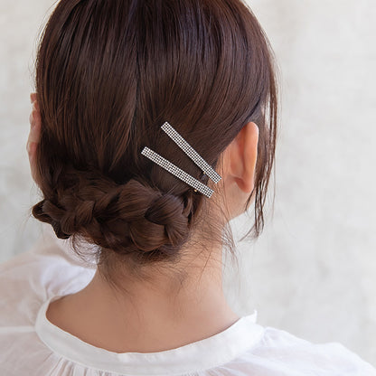 ヘアクリップ ストーン 2個セット