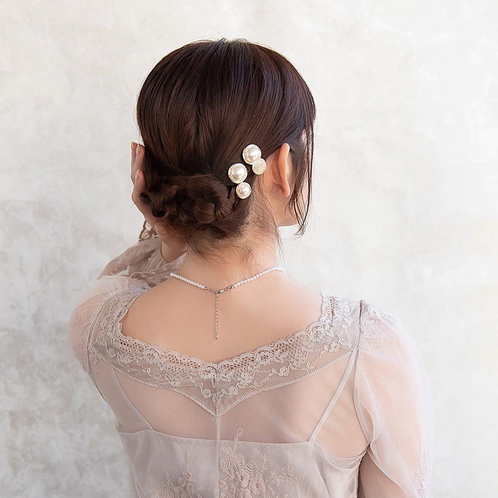 売切❗ミニパールボタン ペア ヘアクリップ ミニ パール ボタン 2個セット – OSEWAYAオンラインストア