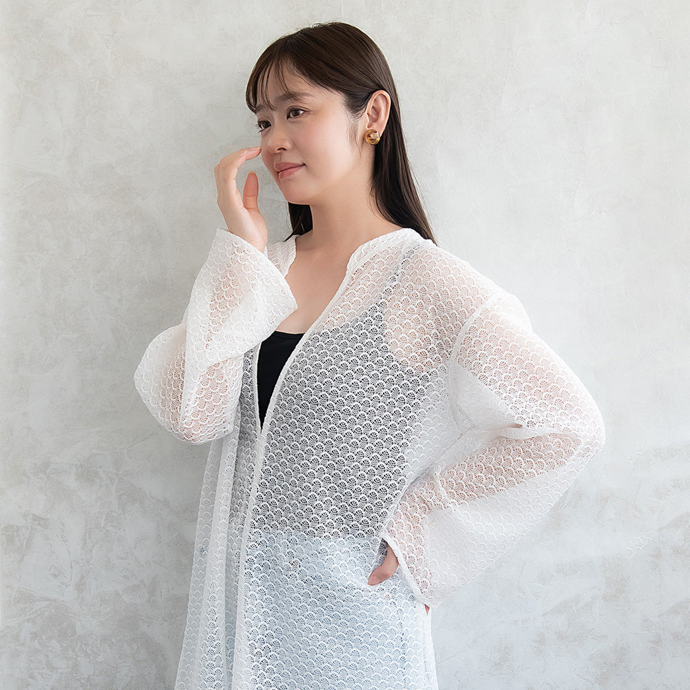 イヤリング ニッケルフリー メタル リング マーブル クリア サークル ネジバネ式イヤリング