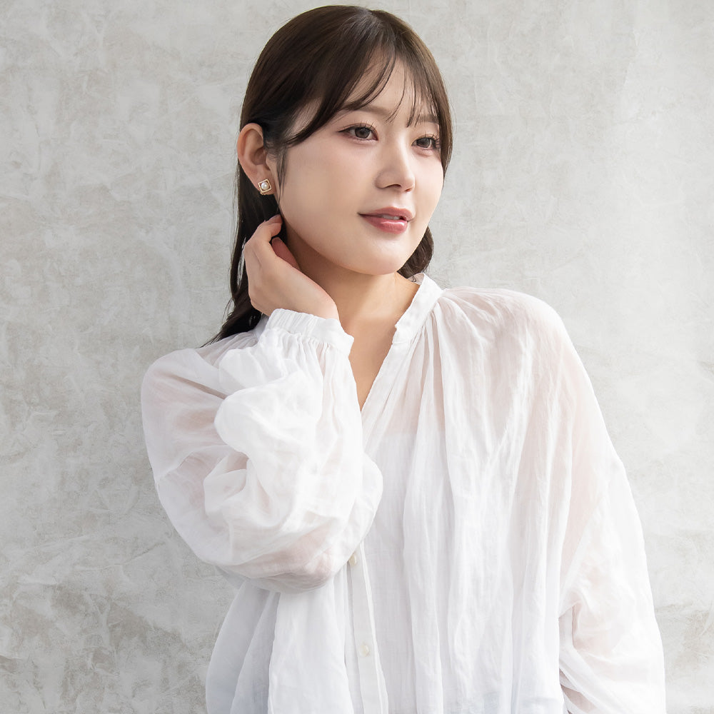 イヤリング ニッケルフリー メタル キュービックジルコニア 淡水パール ロンバス シリコンカバー付き クリップイヤリング