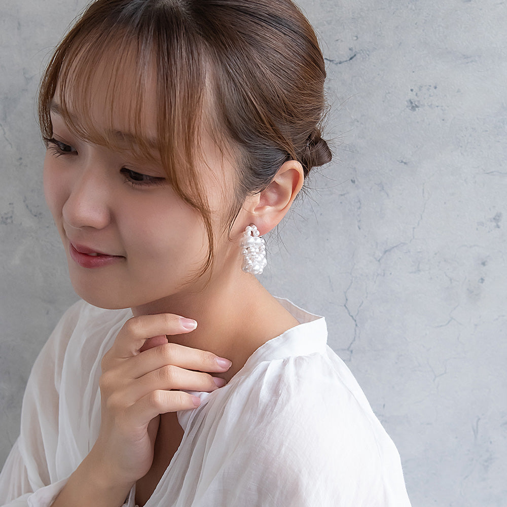 Classy イヤリング ニッケルフリー パール ネジバネ式イヤリング